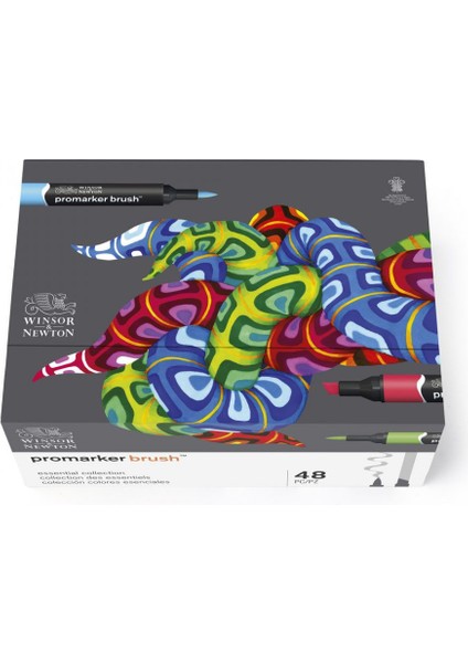: Promarker Brush Karışık Masaüstü Standlı Set : 48 Renk