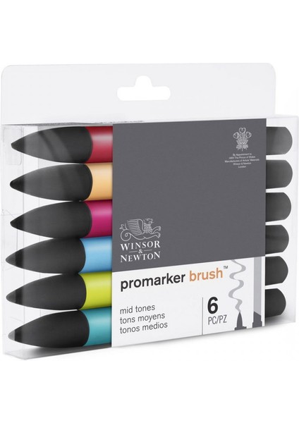 : Promarker Brush Ara Tonlar Seti : 6 Renk fiyatları