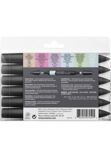 : Promarker Brush Pastel Tonlar Seti : 6 Renk