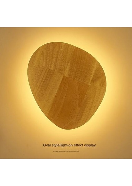 Kapalı Ahşap Duvar Lambası, Yaratıcı Basit Modern Stil, Düzensiz Oval, Büyük modelleri