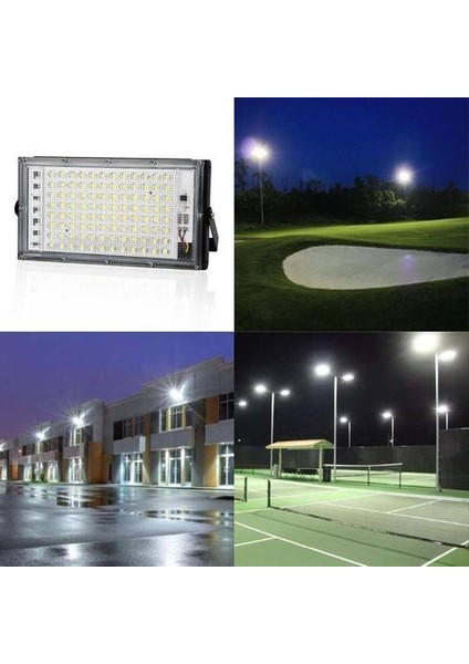 (Yeşil) 2x 240 V 50 W LED Sel Işık IP65 Bahçe Açık Güvenlik Peyzaj Smd Spotlight