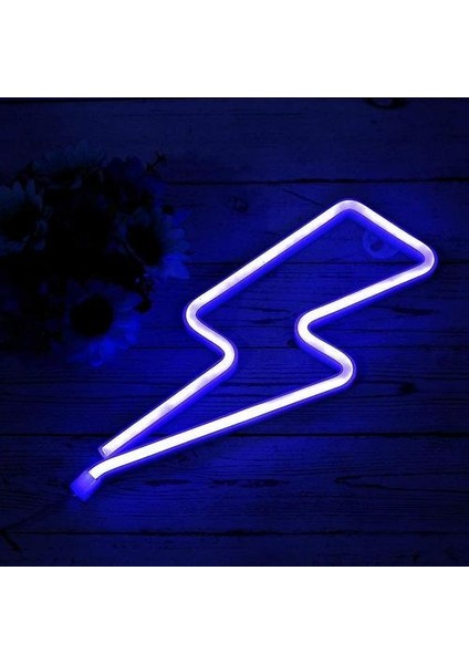 Yıldırım Neon Işıkları Dekorasyon Modelleme Işıkları Odası Dekorasyon Yaratıcı Duvar Asılı Gece Lambası (B) modelleri