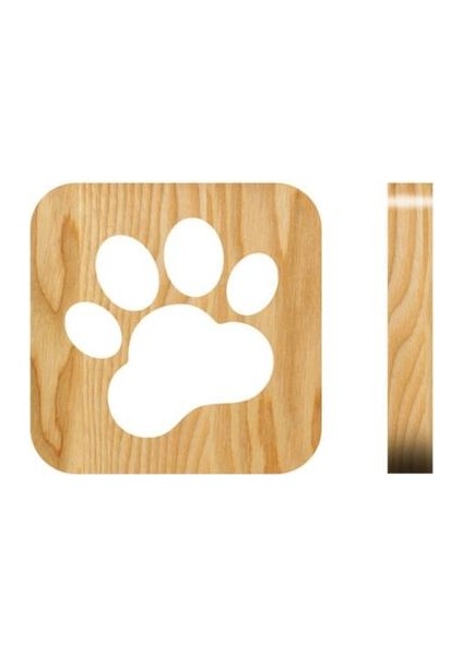 Ahşap Köpek Paw Kurt Kafa Lambası Çocuk Gece Lambası Çocuk Yatak Odası Dekorasyon Sıcak Işık LED USB Gece Işık Çocuk Hediye | Masa Lambaları(Yurt Dışından)