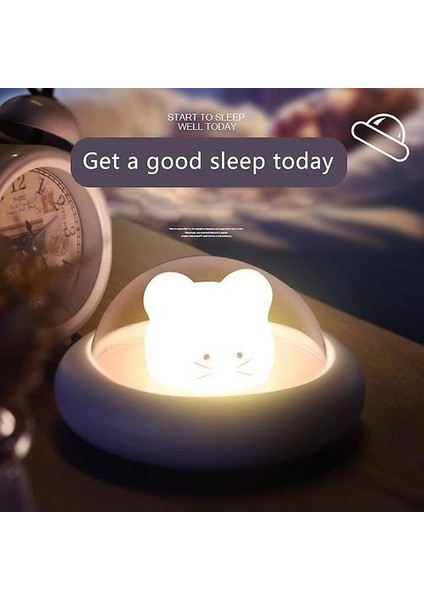 Çocuklar Için LED Gece Lambası, USB Şarj Edilebilir, Kısılabilir Başucu Lambası, Sıcak Işık, Dokunmatik Kontrol, Sıcak Sevimli Yatak Uyku Yardım Hediye Olarak Işık Yatak Odası Lambası, (Beyaz)