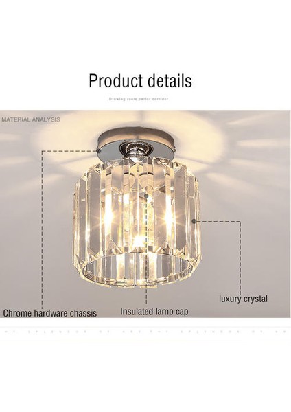 Lambalar Küçük Kristal Tavan Işık Kristal Ch Elier Modern LED Tavan Işık Kolye Fikstür