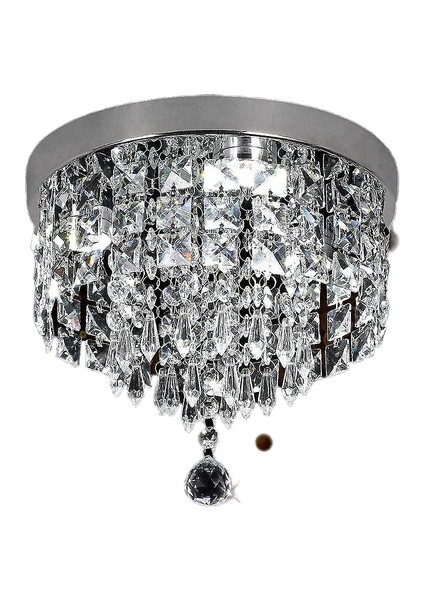 Lambalar Kristal Ch Elier Modern LED Tavan Işık Gömme Montaj Paslanmaz Çelik Fikstür 966; 250MM Boncuklu(Yurt Dışından)