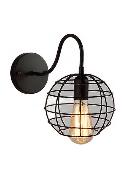 LED Duvar Işık Retro Loft Endüstriyel Duvar Lambası Siyah E27 Vintage Aplikler Duvar Lambası Endüstriyel Aydınlatma Armatürü Kapalı