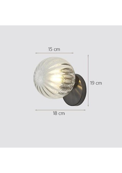 Iskandinav LED Duvar Ay Lambası Demir Modern Dekoratif Merdiven LED Işık Ev Başucu Yuvarlak Cam Duvar Işıkları Ahşap Aplike Murale E27 (H) fiyatları