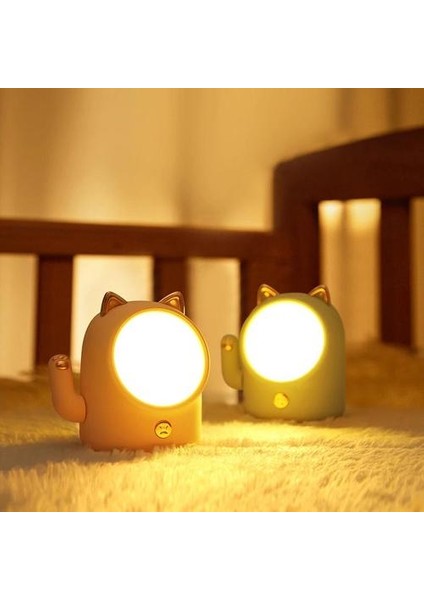 Masa Lambaları LED Gece Işık Dokunmatik Dim USB Şarj Şanslı Kedi Sevimli Başucu Lambası Yatak Odası Dekor Ev Için Çocuk Yaratıcı Hediye | LED Gece Işıkları