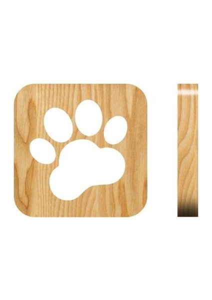 Ahşap Köpek Paw Kurt Kafa Lambası Çocuk Gece Lambası Çocuk Yatak Odası Dekorasyon Sıcak Işık LED USB Gece Işık Çocuk Hediye | Masa Lambaları fiyatları