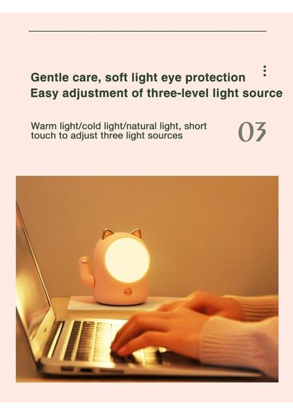 Masa Lambaları LED Gece Işık Dokunmatik Dim USB Şarj Şanslı Kedi Sevimli Başucu Lambası Yatak Odası Dekor Ev Için Çocuk Yaratıcı Hediye | LED Gece Işıkları