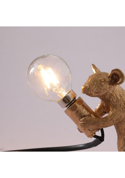 Seletti Morden Fare Masası Lambaları LED Başucu Masa Lambası Ev Yatak Odası Için Dekorasyon Art Deco Sıçan Gece Işıkları Ab / Au / Abd / Ingıltere Fiş (Gold)(Yurt Dışından) fırsatları