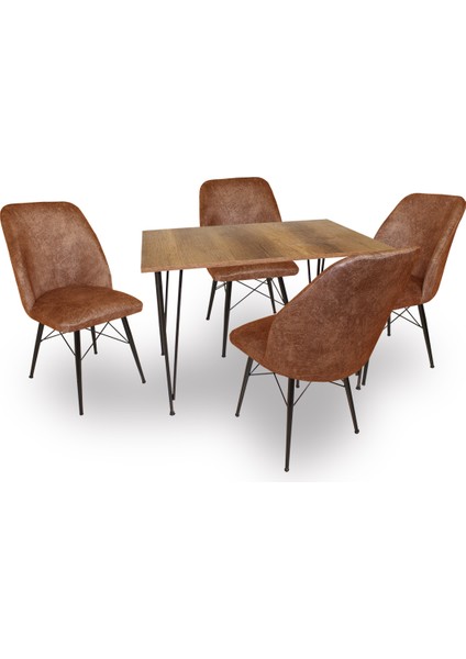 - Nilüfer Mutfak Masa Takımı - Kahve