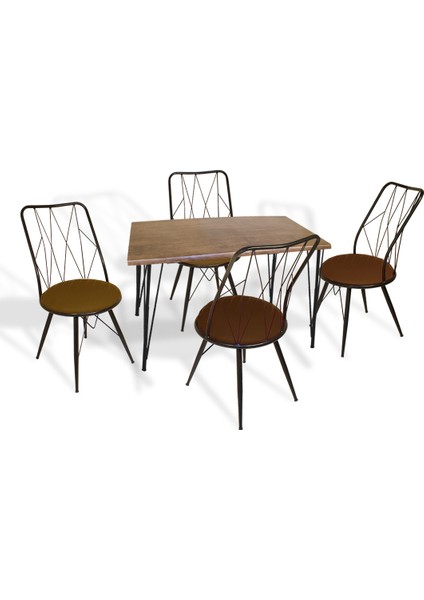 - Royal Mutfak Masa Takımı - Antik Dark Kahve