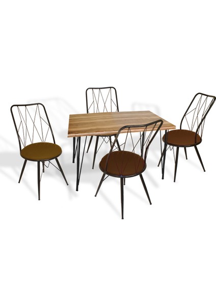 - Royal Mutfak Masa Takımı - Indiana Wood Kahve