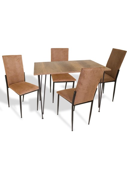 - Gözde Mutfak Masa Takımı - Kahve