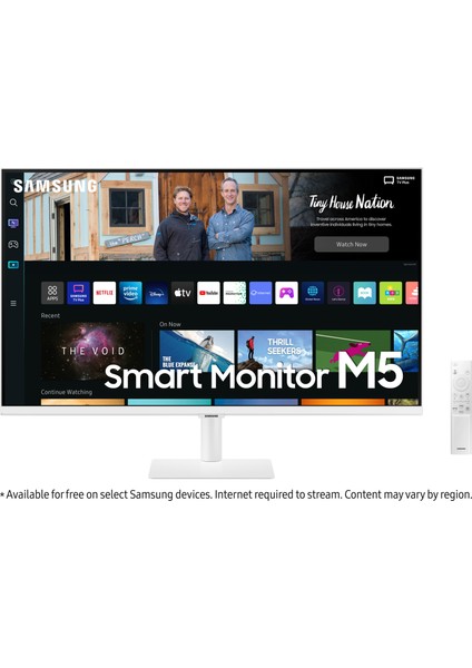 M5 LS32BM501EUXUF 32" 60Hz 4ms Fhd (Wifi, Bluetooth, Airplay) HDR10 Beyaz Hoparlörlü Smart Monitör + Luciole Lambader Hediye