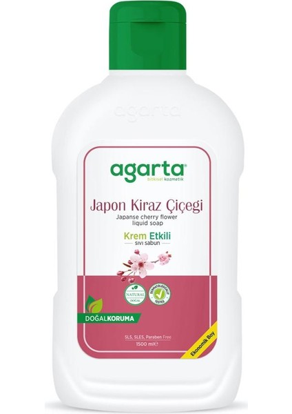 Doğal Japon Kirazı Çiçeği Sıvı Sabun 1500 Ml