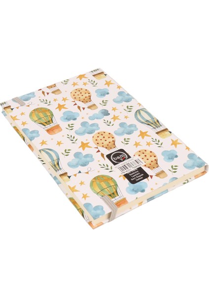 Follow Your Dreams Uçan Balon Tasarım Çizgisiz Lastikli Defter