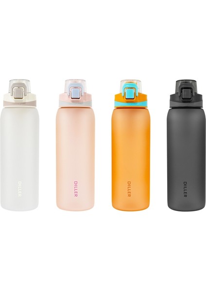 D61 1000 ml Büyük Kapasiteli Fitness Taşınabilir Su Şişesi Turuncu (Yurt Dışından)