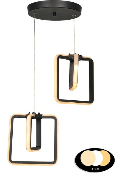 Ferah 2'li Avize Siyah modelleri