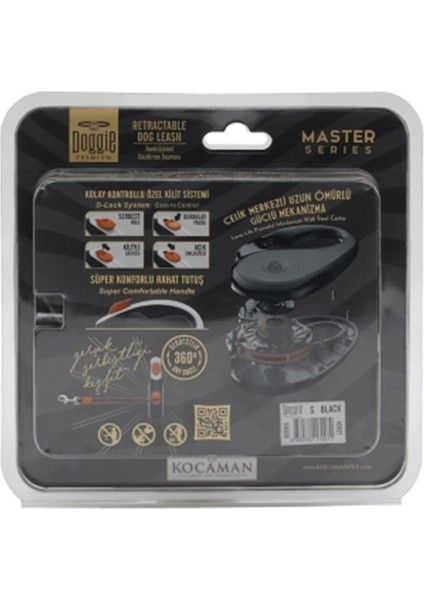 Doggie Otomatik Köpek Tasması Master Seri S Black