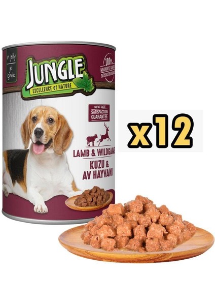 Kuzu ve Av Hayvan Etli Köpek Konservesi 415 gr x 12 Adet