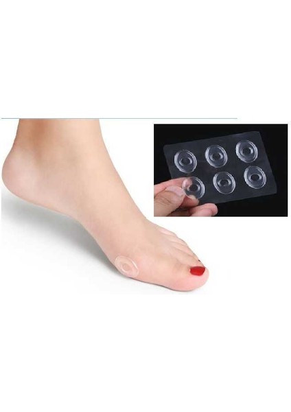 Delikli Nokta Silikon Ped 6'lı