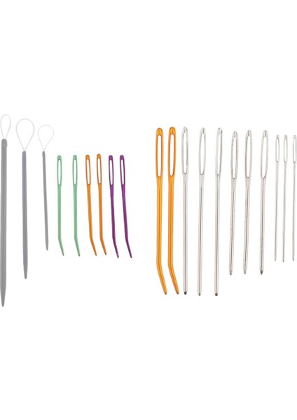 2set Dikiş /dara /dikiş Iğneleri Seti -Bent Uçları, Büyük Gözler ve Iplikler (Yurt Dışından)