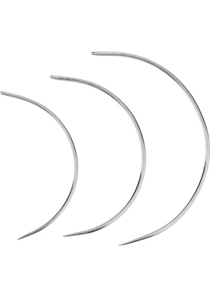 3 Adet C Tip Döşeme Halı Deri Tuval Için Iğne Dikiş 3 Pcs Aiguilles Courbées (Yurt Dışından)