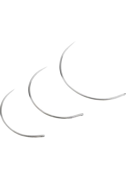 3 Adet C Tip Döşeme Halı Deri Tuval Için Iğne Dikiş 3 Pcs Aiguilles Courbées (Yurt Dışından)