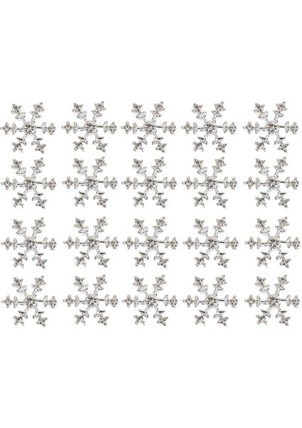 20X Kristal Kar Tanesi Scrapbooking Süslemeleri Noel Kartı Topper 14 mm (Yurt Dışından)