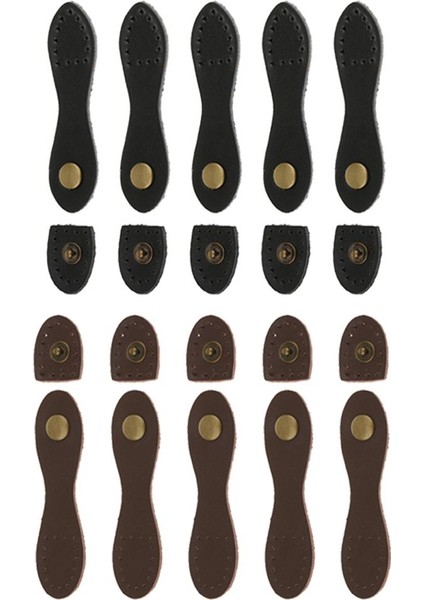 10 Set Retro Deri Toka Çantalar Için Çıtçıtlar ile Ayakkabı Dıy 8 x 2.2cm (Yurt Dışından)