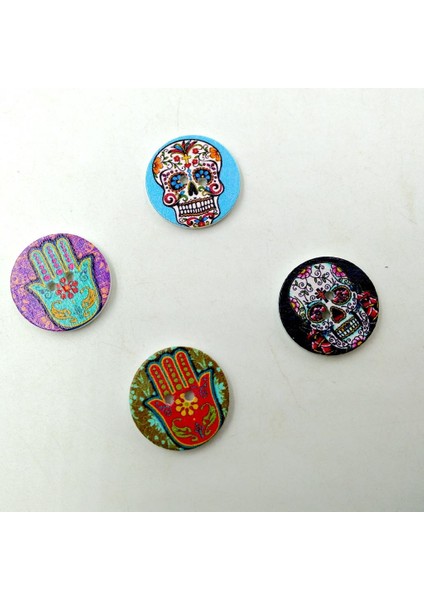 200 Parça Dıy Çeşitli 2 Delikli Ahşap Düğmeler Dikiş Scrapbooking Craft 20 mm (Yurt Dışından) indirimleri