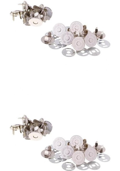 20 Set Metal Manyetik Snap Kıdaşları 14 mm 18 mm Dikiş Çanta Çanta Çanta El Sanatları (Yurt Dışından)