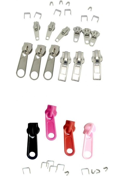 44 Parça Yedek Fermuarlı Onarım Kiti Giyim Torbası Kaydırıcısı Metal Naylon Zip Için (Yurt Dışından)