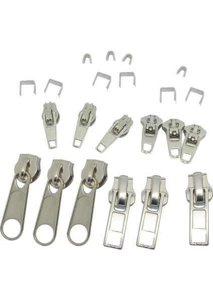44 Parça Yedek Fermuarlı Onarım Kiti Giyim Torbası Kaydırıcısı Metal Naylon Zip Için (Yurt Dışından)