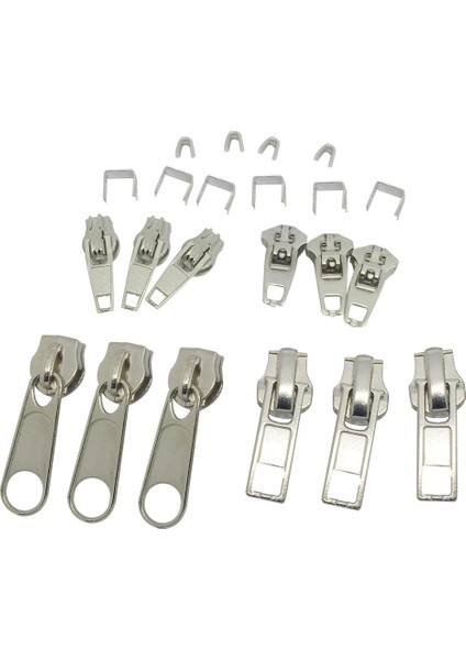 44 Parça Yedek Fermuarlı Onarım Kiti Giyim Torbası Kaydırıcısı Metal Naylon Zip Için (Yurt Dışından)