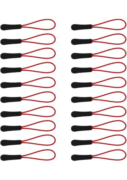 20 Yansıtıcı Fermuar Çekme Kablosu Fermuar Çekişme Fermuar Bağlantı Elemanı Zip Kaydırıcı Kırmızı (Yurt Dışından)
