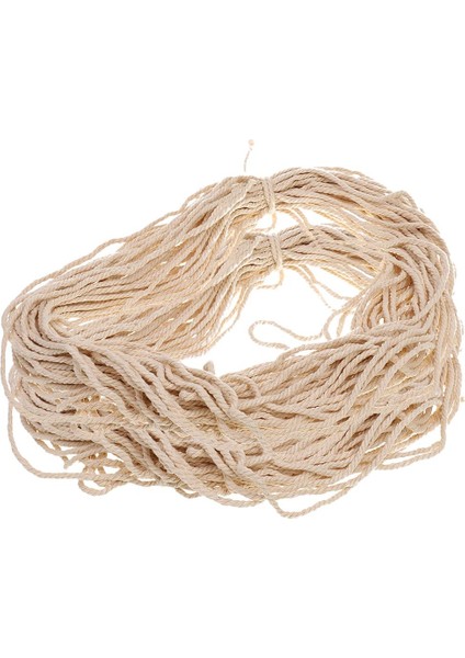 2 Parça 30M Doğal Diy Yumuşak Pamuk Örgülü Halat Boru Kablosu String Craft 3 mm (Yurt Dışından)