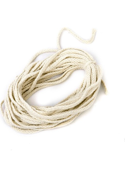 Doğal% 100 Pamuk Örgülü Kordon Halat Zanaat Makramı Artisan Drawt String 5 mm (Yurt Dışından)