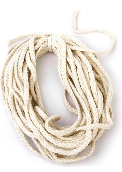 Doğal% 100 Pamuk Örgülü Kordon Halat Zanaat Makramı Artisan Drawt String 5 mm (Yurt Dışından) fiyatları