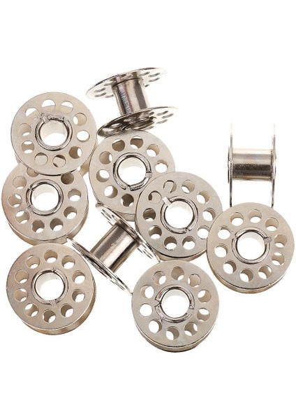 10 Adet Gümüş Metal Bobin Makarası Diy Ev Dikiş Makinesi 20 mm Çapında (Yurt Dışından)