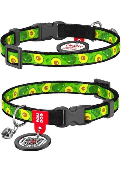 Collar Qr Pasaportlu Kedi Boyun Tasması 20-30 cm 10 mm "avocado"