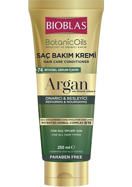 Botanic Oils Argan Yağlı Saç Bakım Kremi 250ml+Sıvı Saç Kremi 115ml