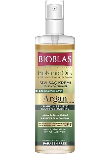 Botanic Oils Argan Yağlı Saç Bakım Kremi 250ml+Sıvı Saç Kremi 115ml