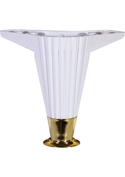 Mobilya Kanepe Masa Sehpa Ayağı Baza Ayak 12 Cm Beyaz-Gold