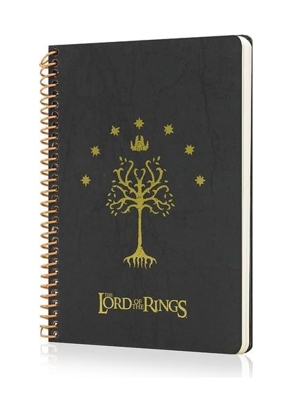 Lord Of The Rings (Yüzüklerin Efendisi) Siyah ve Yeşil Butik Defter 96 Yaprak Çizgili 17X24