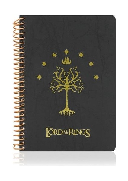 Lord Of The Rings (Yüzüklerin Efendisi) Siyah ve Yeşil Butik Defter 96 Yaprak Çizgili 17X24