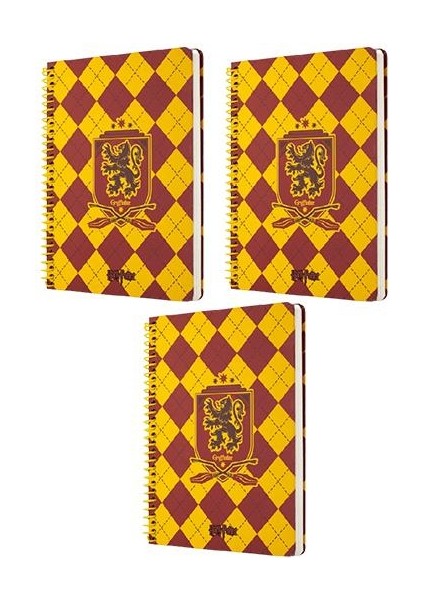 Gryffindor Butik Defter Çizgili 96 Yaprak 3 Adet 17X24